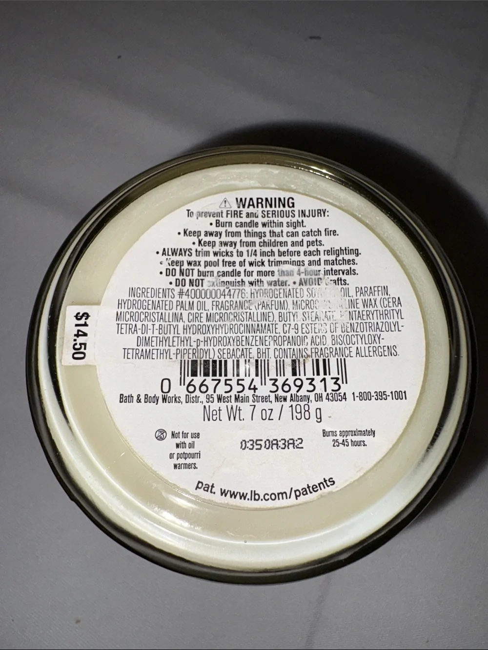 White Barn Sea Salt & Lime Single Wick Candle ocean mist summer winds beach musk